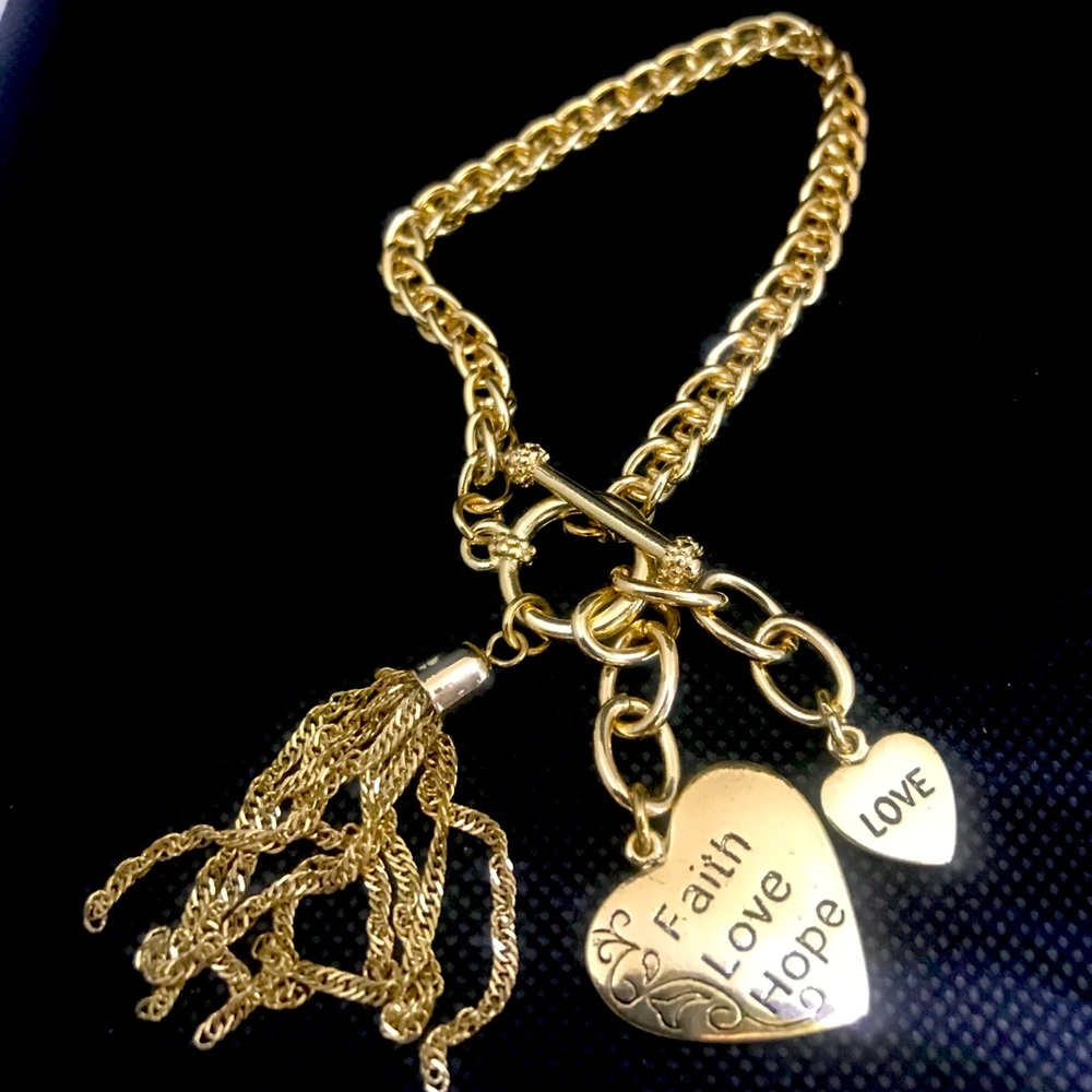 Faith love hope bracelet